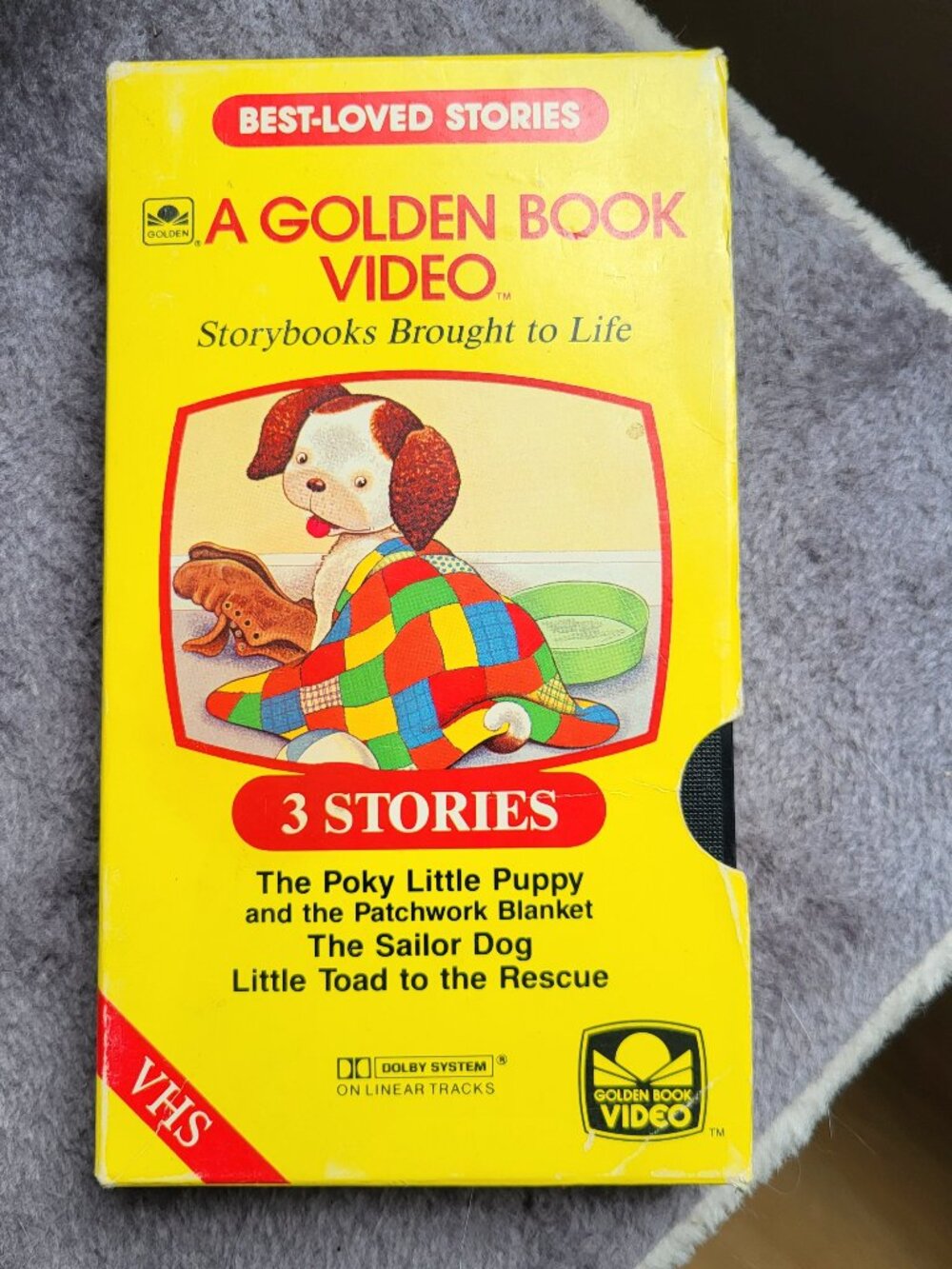 A Golden Book Video, 3 Stories, The Pokey Little Puppy , the sailor dog VHS 1985